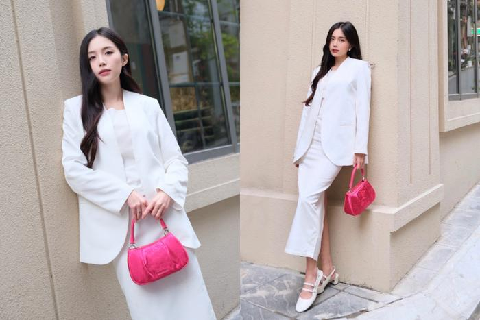 Maichen vô cùng sang trọng và tinh tế khi phối trang phục cùng với các phụ kiện nhà CHARLES & KEITH