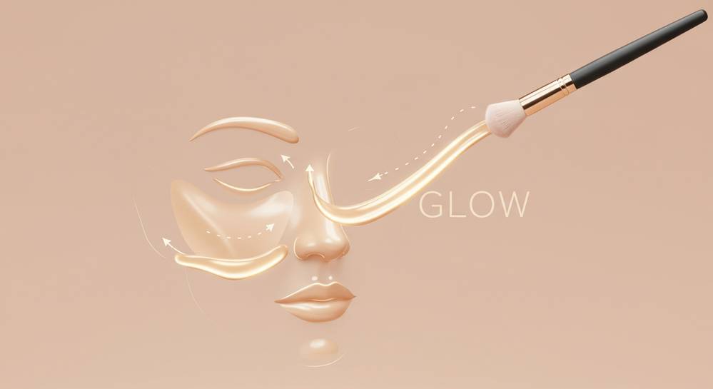 Cách dùng highlighter tạo hiệu ứng da bóng chuẩn chuyên gia